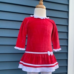 Merry&Bright Velour dress with leggings
